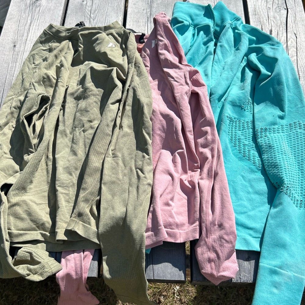 1st PHORM long sleeve tops and an athleta jacket - zip up